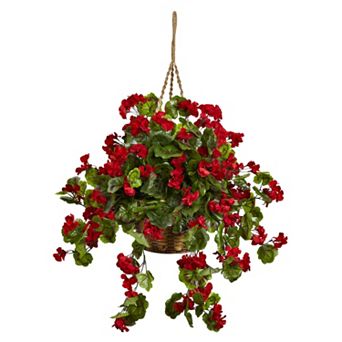 nearly natural Geranium Hanging Flowers