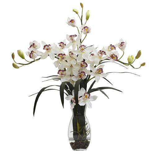 nearly natural Triple Cymbidium Floral Arrangement