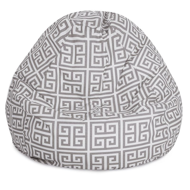 Majestic Home Goods Towers Small Indoor Outdoor Bean Bag, Grey, Pouf