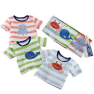 Baby Aspen 3-pk. Deep Sea Animal Stripe Tee Gift Set - Baby Boy