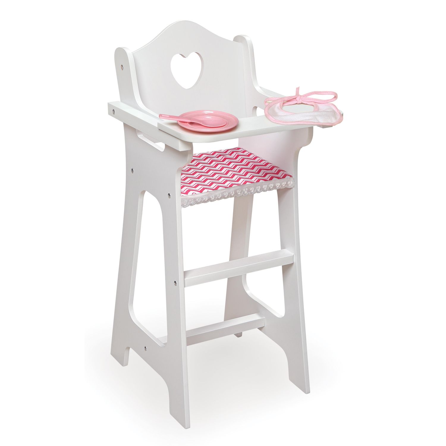 wooden baby doll high chair