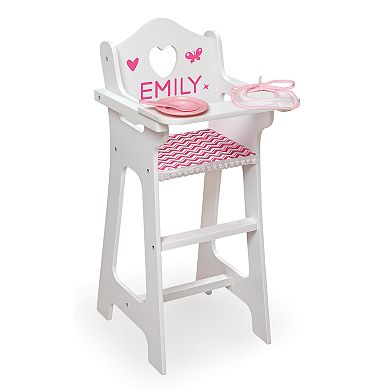 Badger Basket Chevron Doll Wooden High Chair