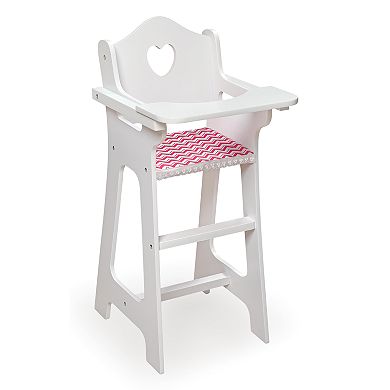 Badger Basket Chevron Doll Wooden High Chair