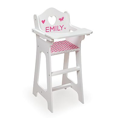 Badger Basket Chevron Doll Wooden High Chair