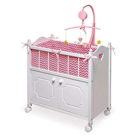 Badger Basket Chevron Wooden Doll Crib