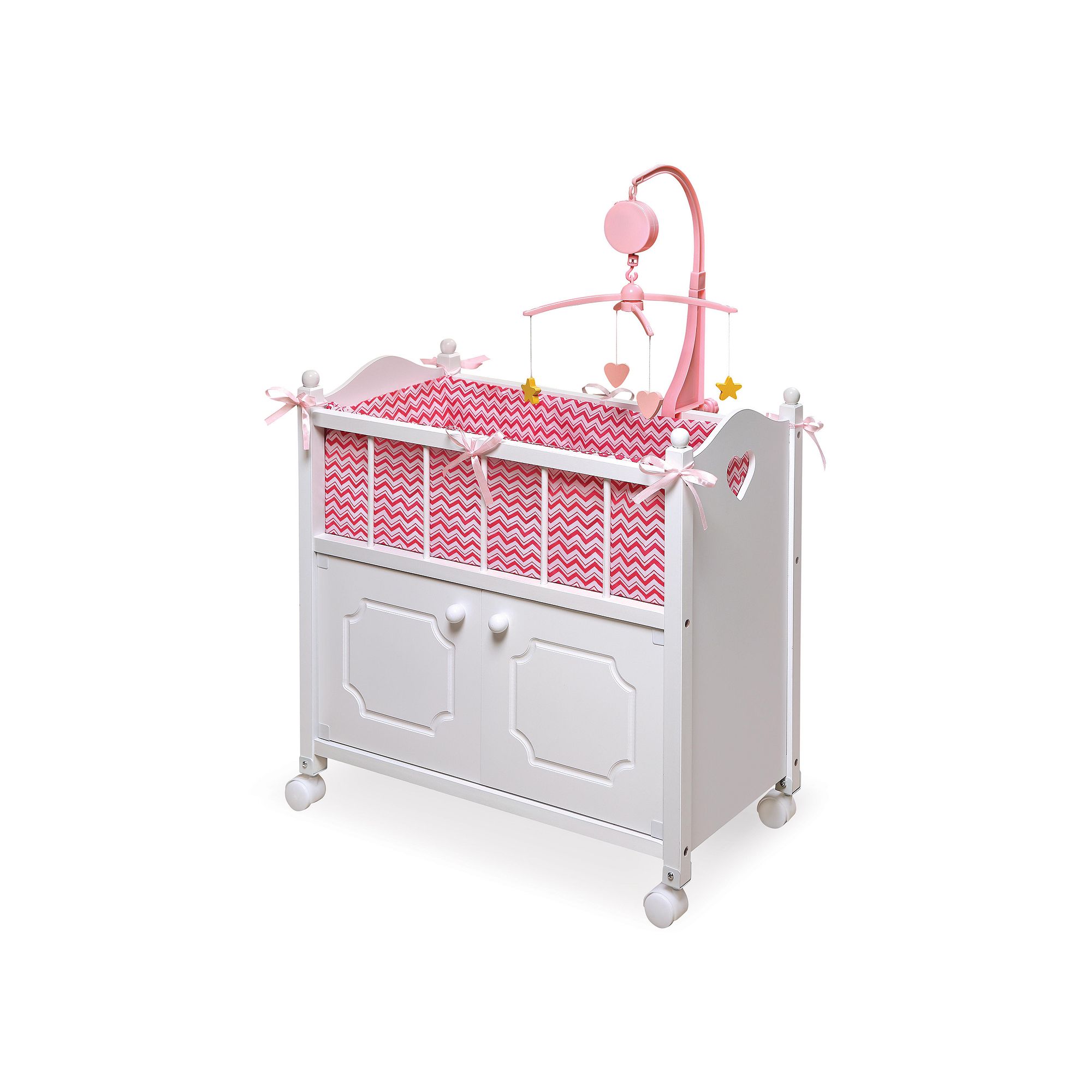 Badger Basket Chevron Wooden Doll Crib
