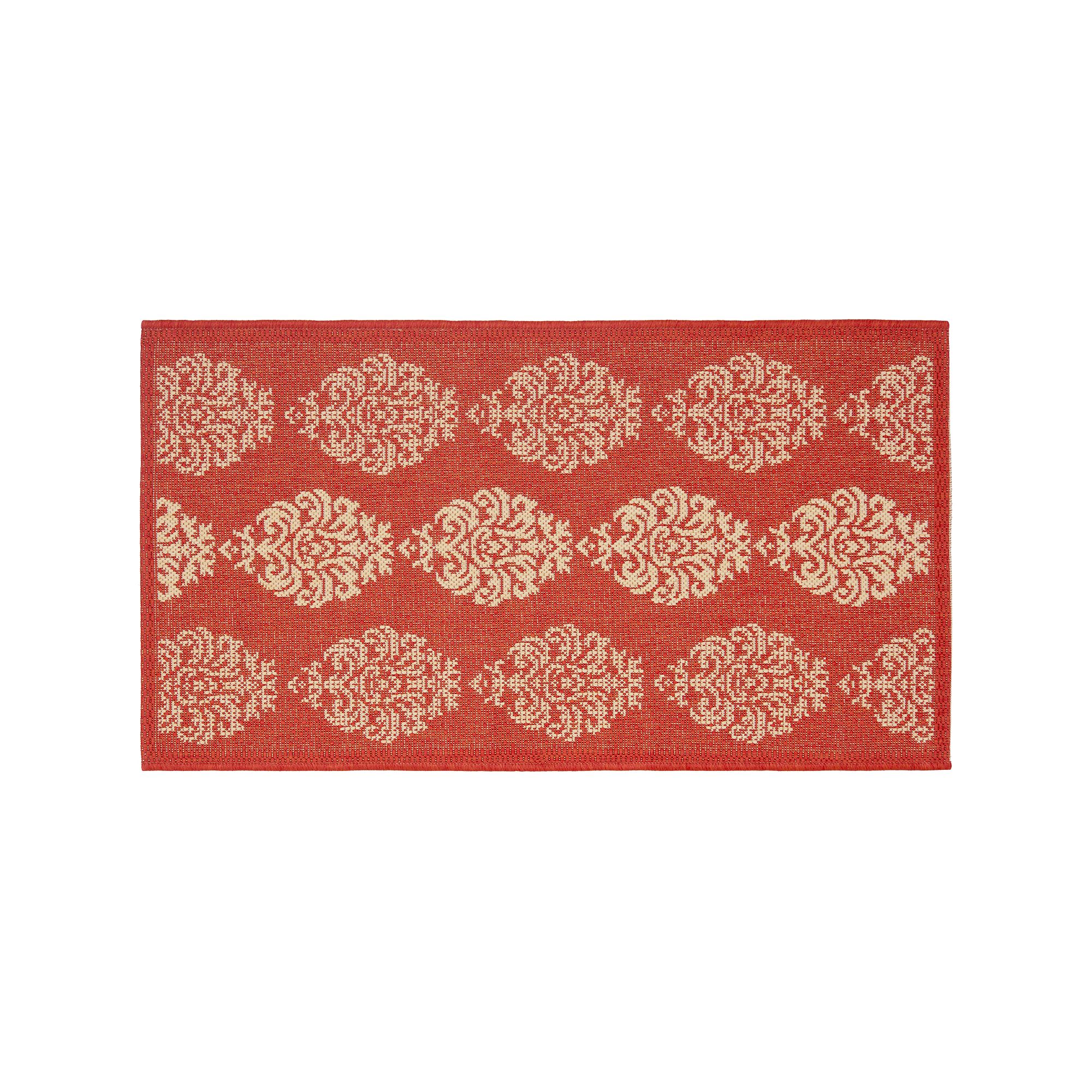 Safavieh Courtyard Indoor Outdoor Power Loomed Rug, Red Natural