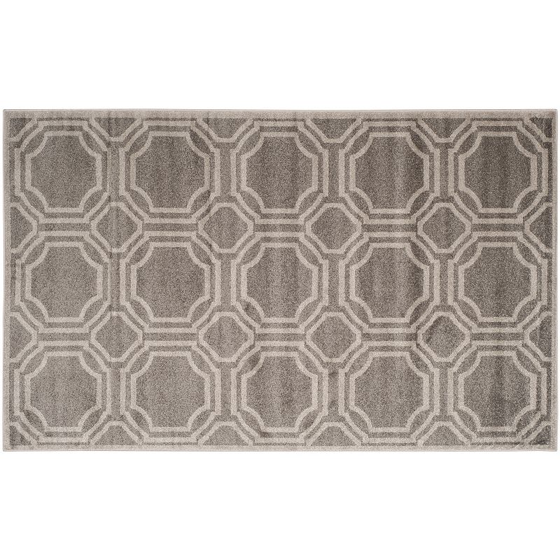 Safavieh Amherst Geometric Indoor Outdoor Rug, Grey, 6X9 Ft