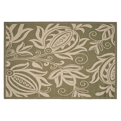 Safavieh Courtyard Floral Indoor Outdoor Rug