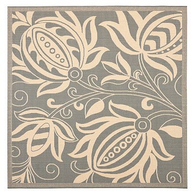 Safavieh Courtyard Floral Indoor Outdoor Rug