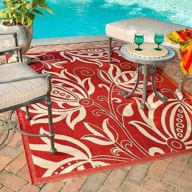 Safavieh Courtyard Floral Indoor Outdoor Rug