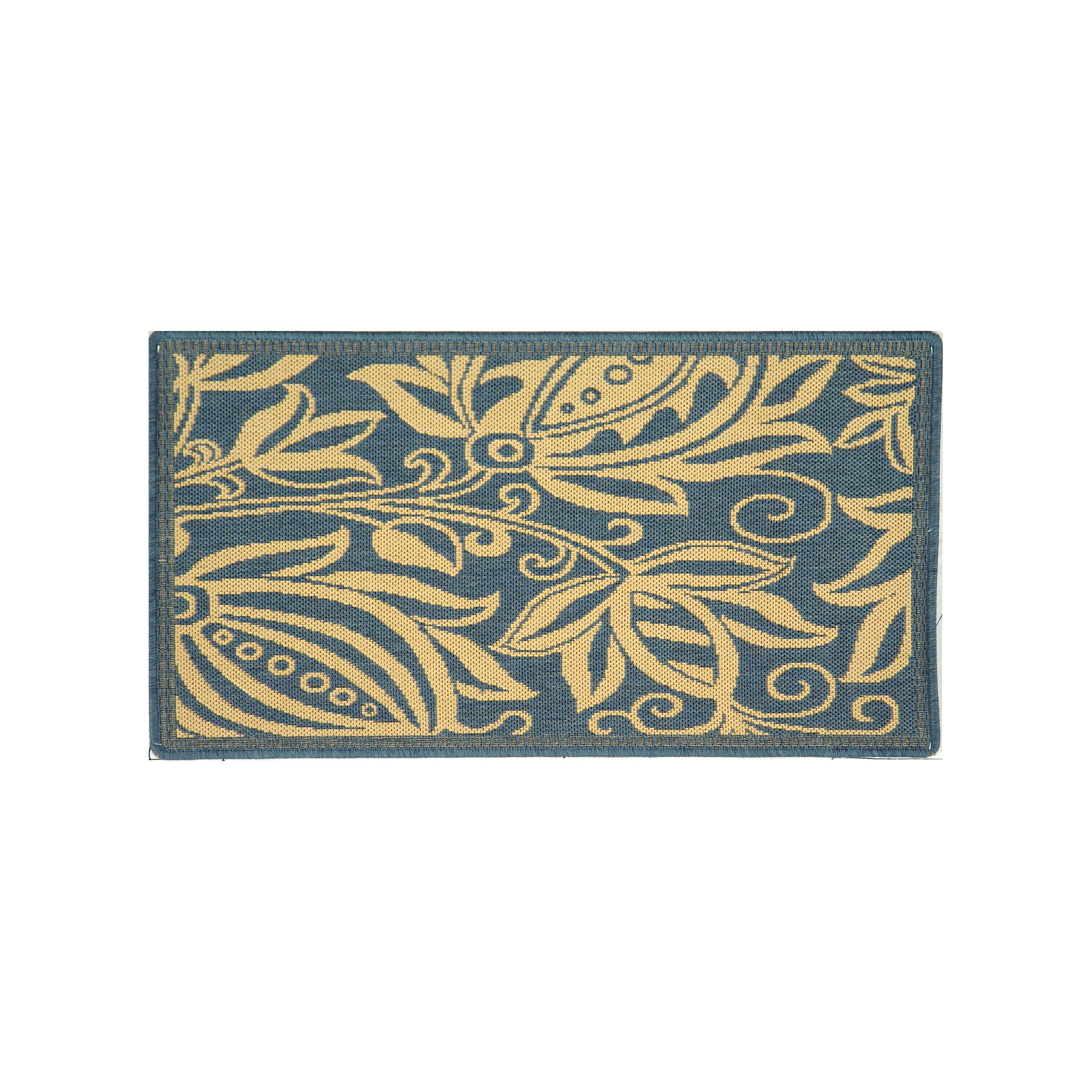 Safavieh Courtyard Floral Indoor Outdoor Rug, Blue Natural