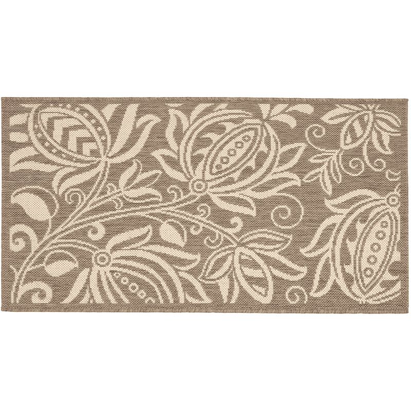 Safavieh Courtyard Floral Indoor Outdoor Rug, Multicolor, 8Ft Sq