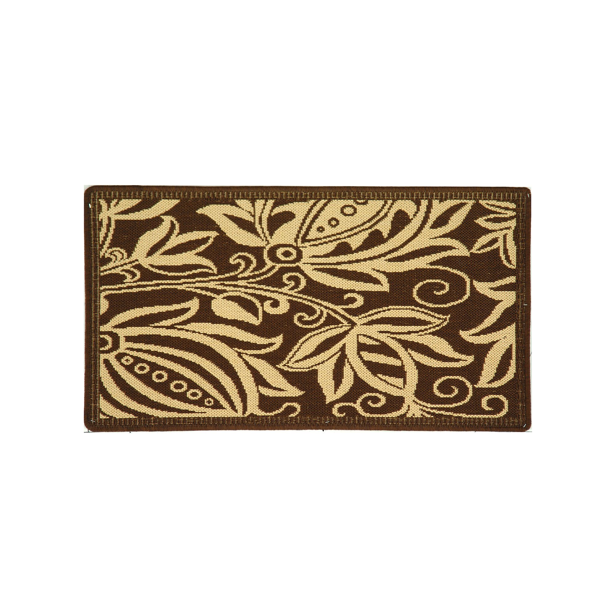 Safavieh Courtyard Floral Indoor Outdoor Rug, Brown Natural