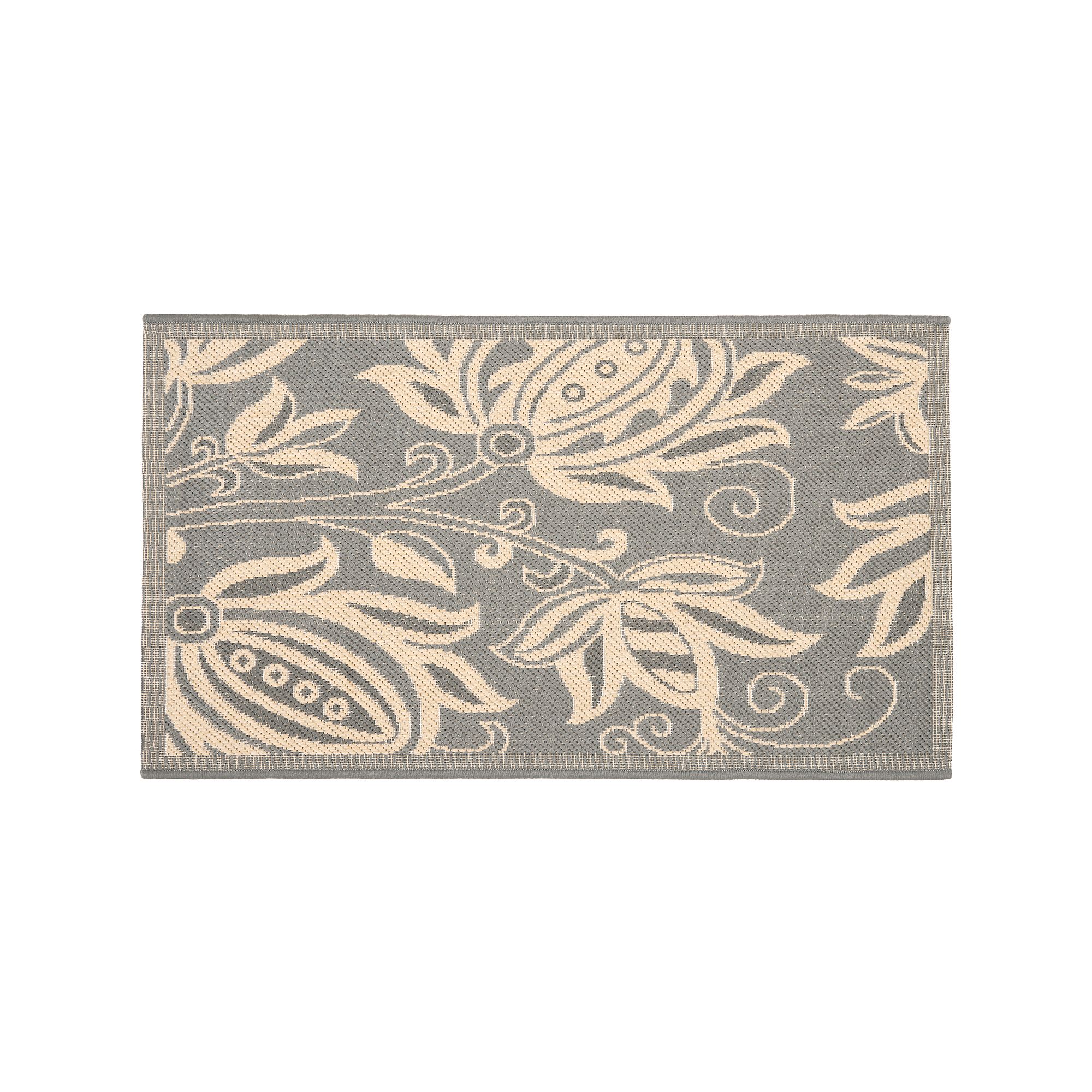 Safavieh Courtyard Floral Indoor Outdoor Rug, Gray Natural