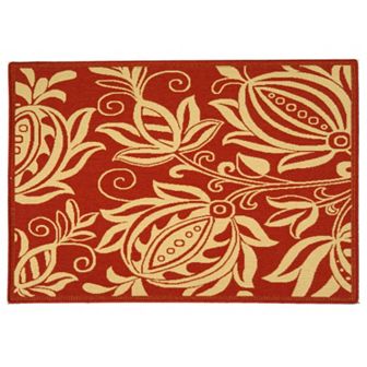 Safavieh Courtyard Floral Indoor Outdoor Rug