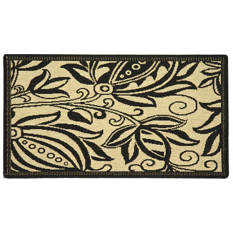 Safavieh Courtyard Floral Indoor Outdoor Rug, Beig/Green, 8X11 Ft