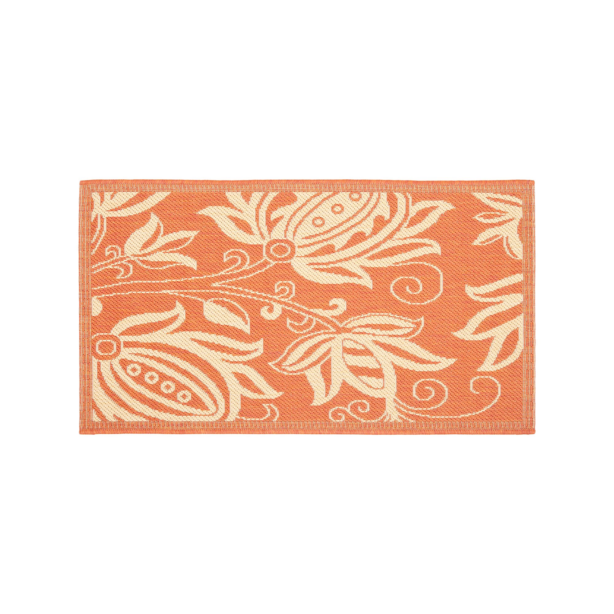 Safavieh Courtyard Floral Indoor Outdoor Rug, Terracotta Natural