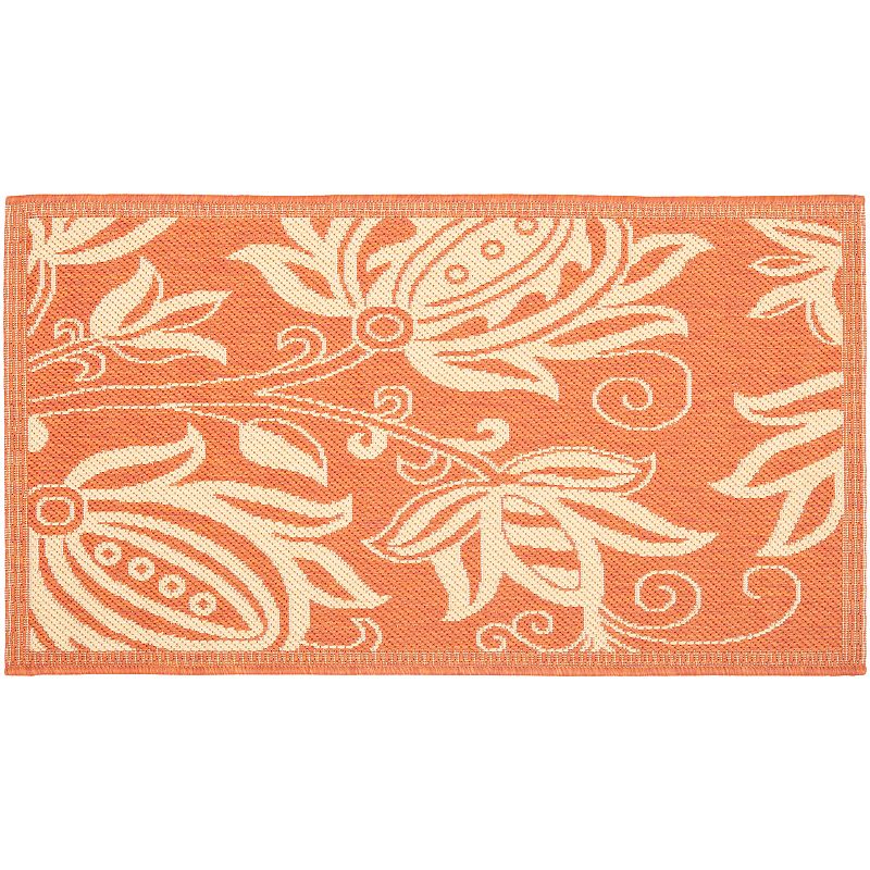 Safavieh Courtyard Floral Indoor Outdoor Rug, Multicolor, 6.5X9.5 Ft