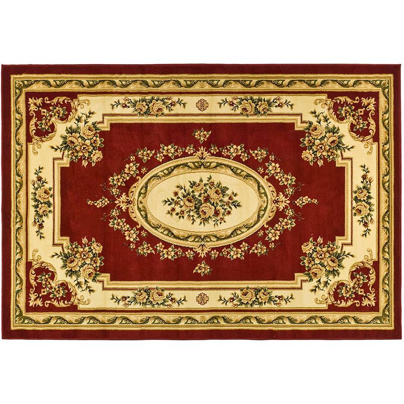 Safavieh Lyndhurst Floral Frame Rug, Red, 5X7.5 Ft