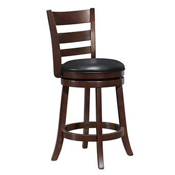 HomeVance Atalya 24 in Faux Leather Swivel Bar Stool