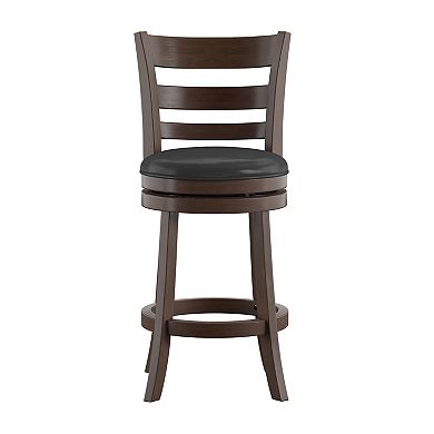 HomeVance Atalya 24-in. Faux Leather Swivel Bar Stool