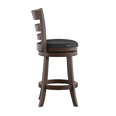 HomeVance Atalya 24-in. Faux Leather Swivel Bar Stool