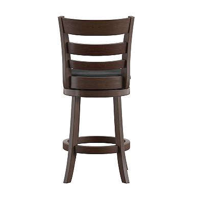 HomeVance Atalya 24-in. Faux Leather Swivel Bar Stool