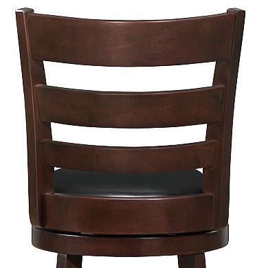 HomeVance Atalya 24-in. Faux Leather Swivel Bar Stool