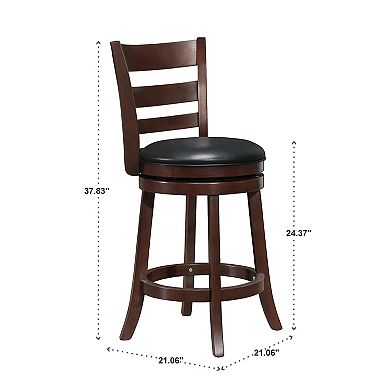HomeVance Atalya 24-in. Faux Leather Swivel Bar Stool