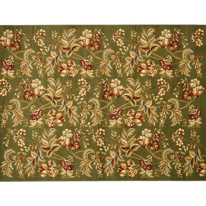 Safavieh Lyndhurst Floral Leaf Rug, Green, 8Ft Sq