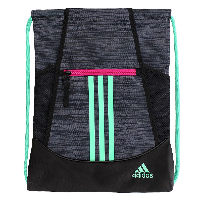 UPC 716106835834 product image for Adidas Alliance Drawstring Backpack, Onix React Magenta | upcitemdb.com