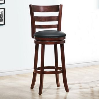 HomeVance Atalya 29 in Faux Leather Swivel Bar Stool