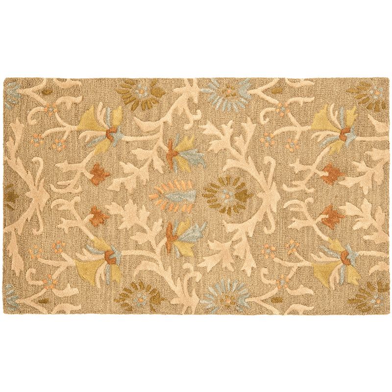 Safavieh Cambridge Floral Wool Rug, Dark Green, 5X8 Ft