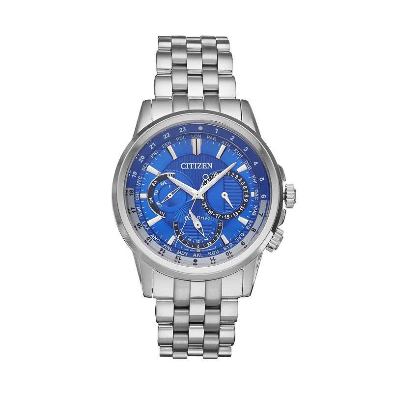Citizen Eco-Drive Men's Calendrier Stainless Steel Watch - BU2021-51L, Size: Large, Silver Tone