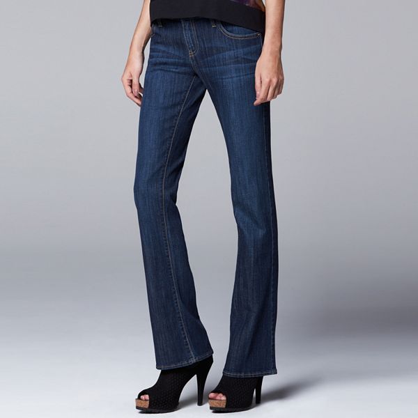 Petite Simply Vera Vera Wang Modern Fit Bootcut Jeans