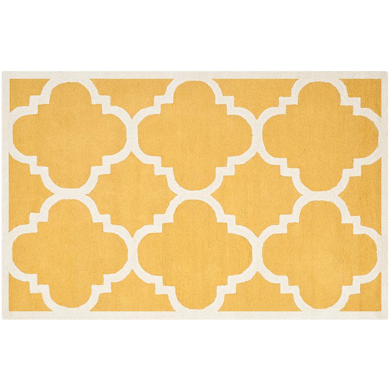 Safavieh Cambridge Trellis Wool Rug, Gold, 8X10 Ft