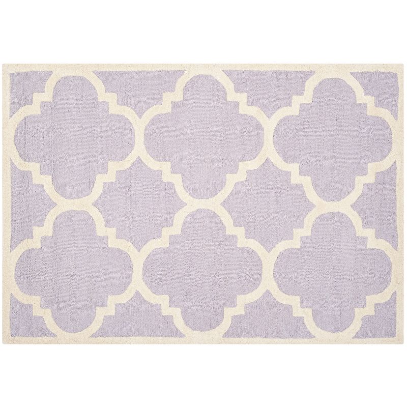 Safavieh Cambridge Trellis Wool Rug, Lt Purple, 5X8 Ft