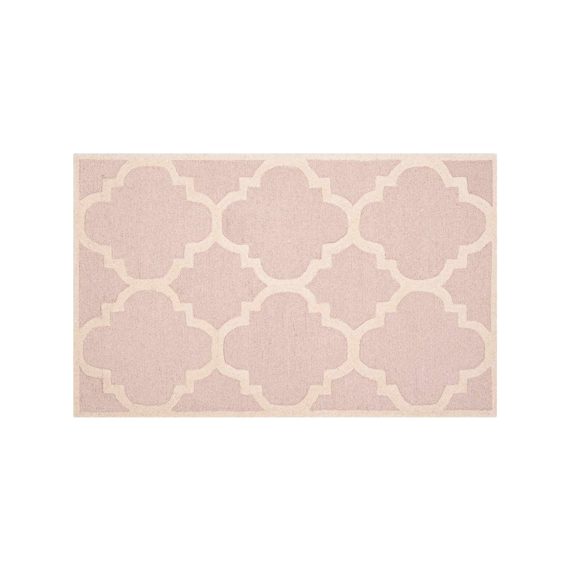 Safavieh Cambridge Trellis Wool Rug, Light Pink Ivory
