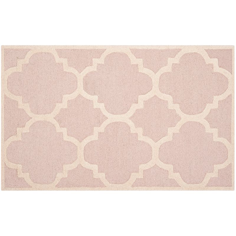 Safavieh Cambridge Trellis Wool Rug, Light Pink, 8X10 Ft