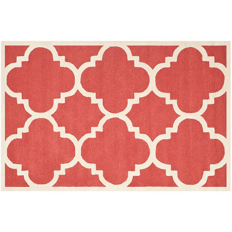 Safavieh Cambridge Trellis Wool Rug, Drk Orange, 8X10 Ft