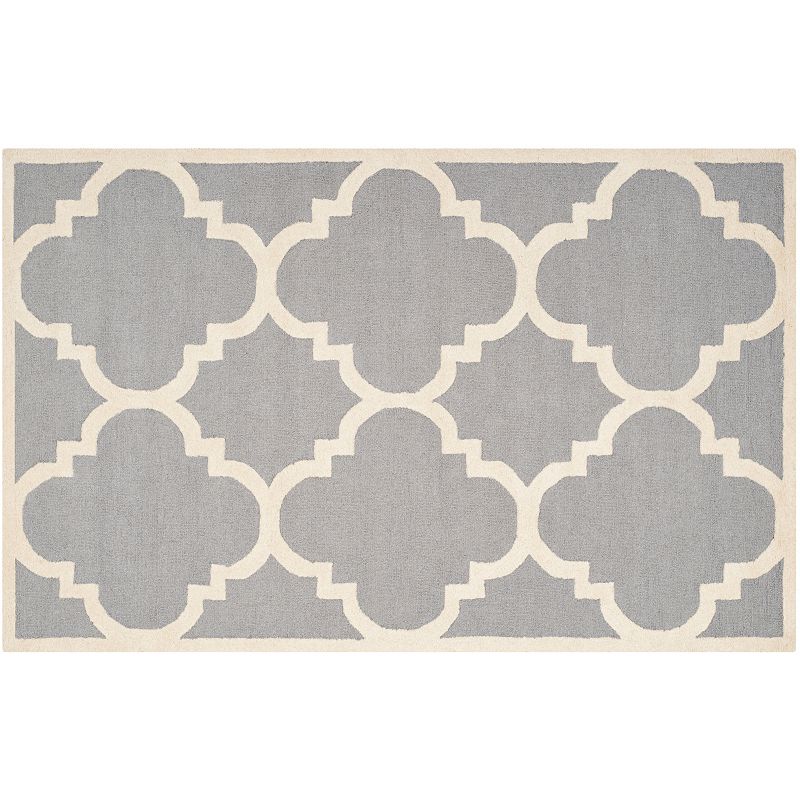 Safavieh Cambridge Trellis Wool Rug, Silver, 8X10 Ft