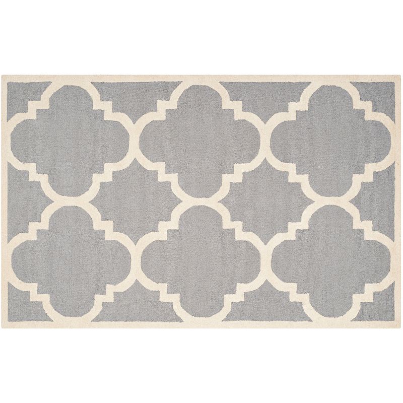 Safavieh Cambridge Trellis Wool Rug, Silver, 8X10 Ft