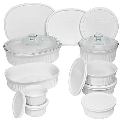 CorningWare French White 18-pc. Bakeware Set