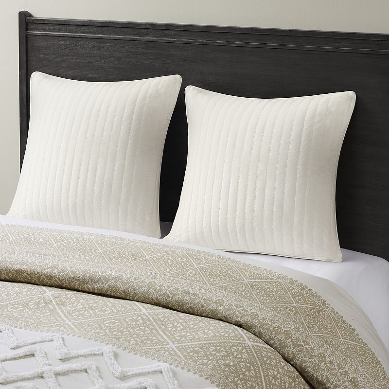 INK+IVY Camila Quilted Euro Sham, White