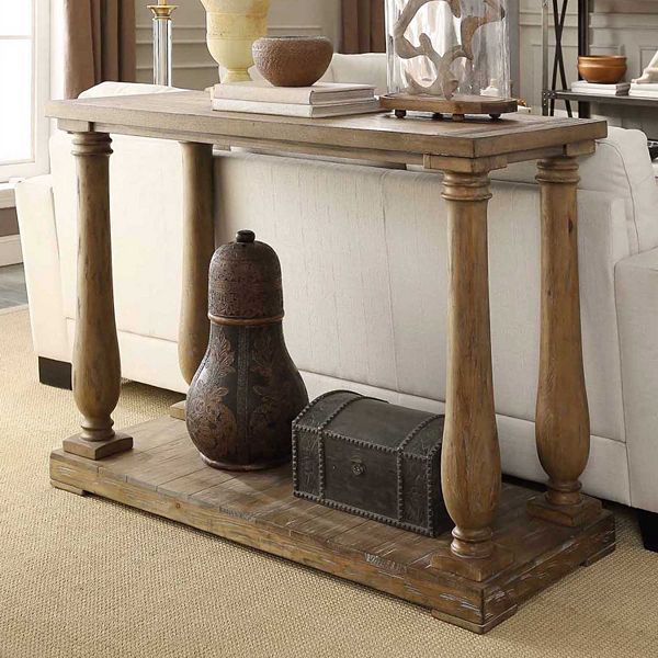 Homevance Jefferson Driftwood Console Table, Jefferson Console Table