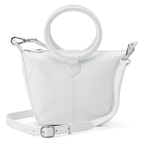 ili Leather Double-Ring Crossbody Bag