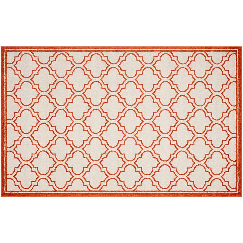 Safavieh Amherst Clover Indoor Outdoor Rug, Orange, 8X10 Ft