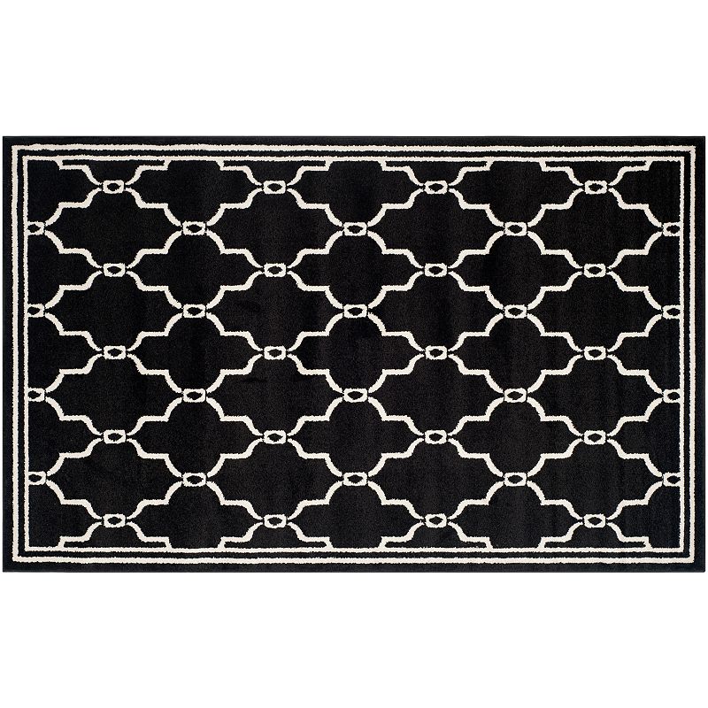 Safavieh Amherst Matrix Geo Indoor Outdoor Rug, Black, 8X10 Ft