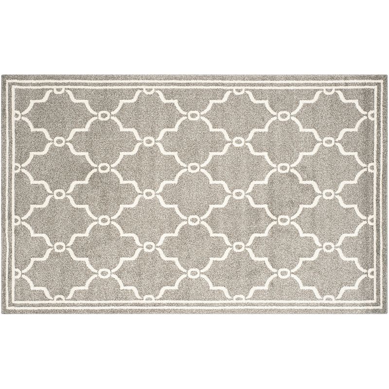 Safavieh Amherst Matrix Geo Indoor Outdoor Rug, Grey, 6X9 Ft